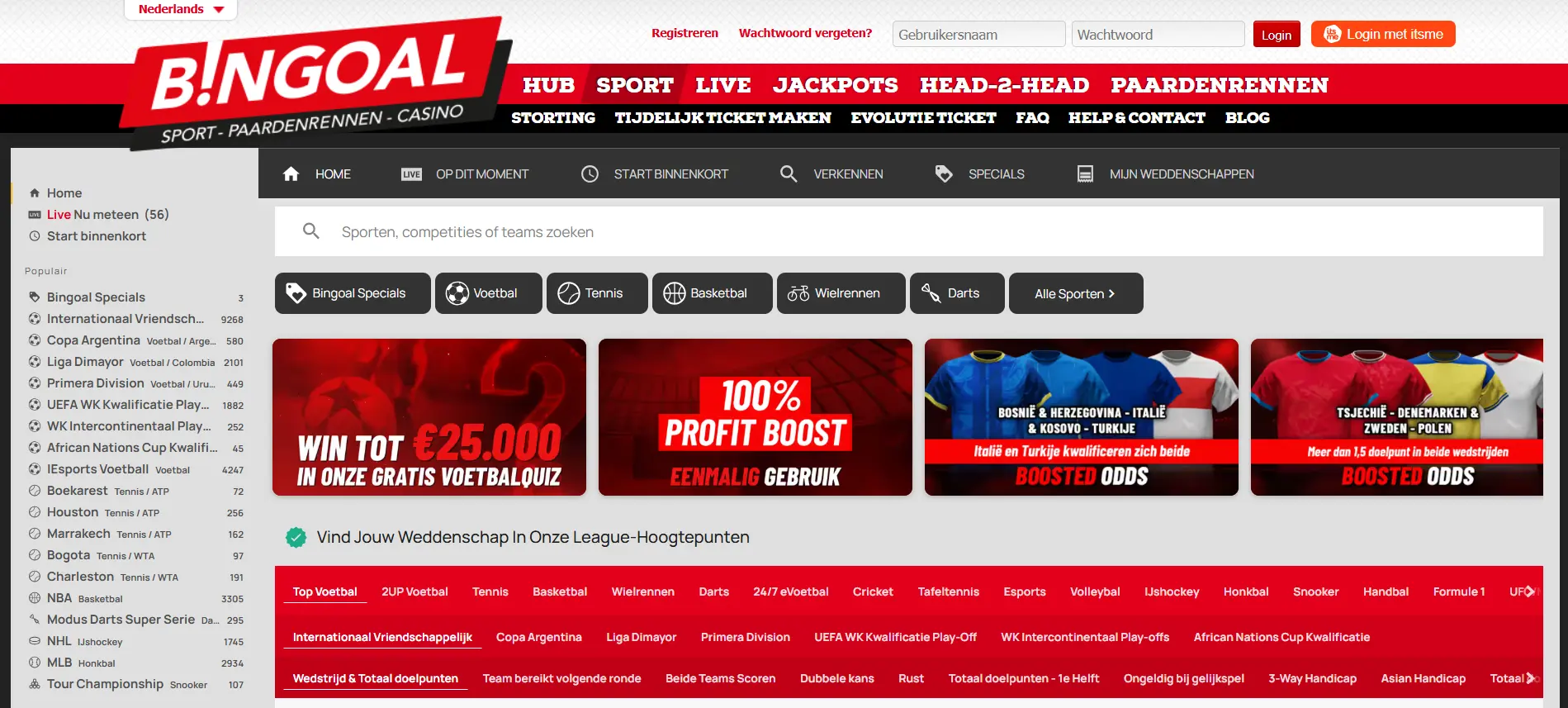 Bingoal casino sport wedden pagina